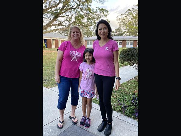 Westgate Elementary staff wear pink for breast cancer awareness month.